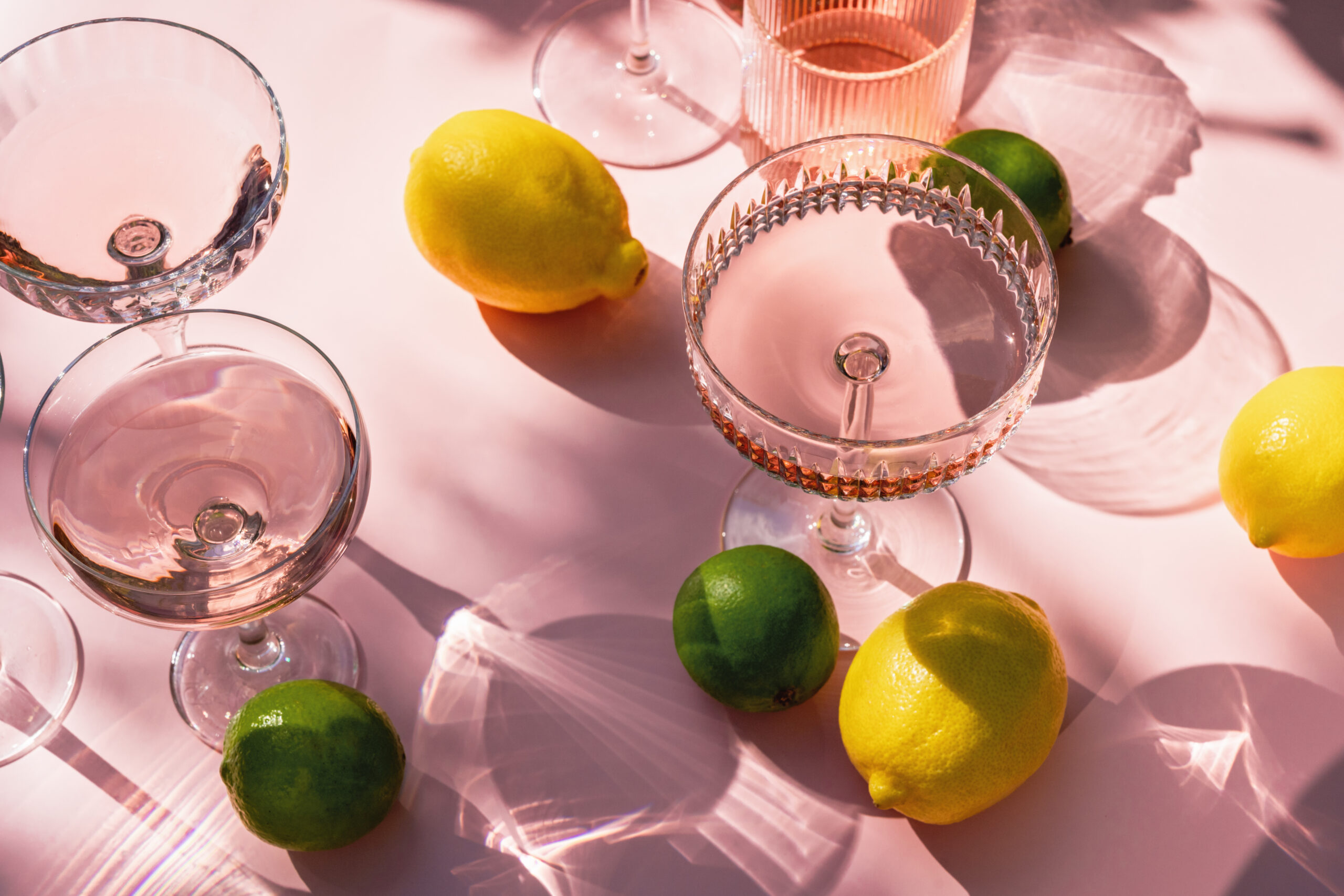 rose-infused lemon drop