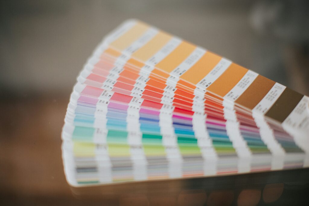 Home Depot DEI pictured: rainbow paint samples