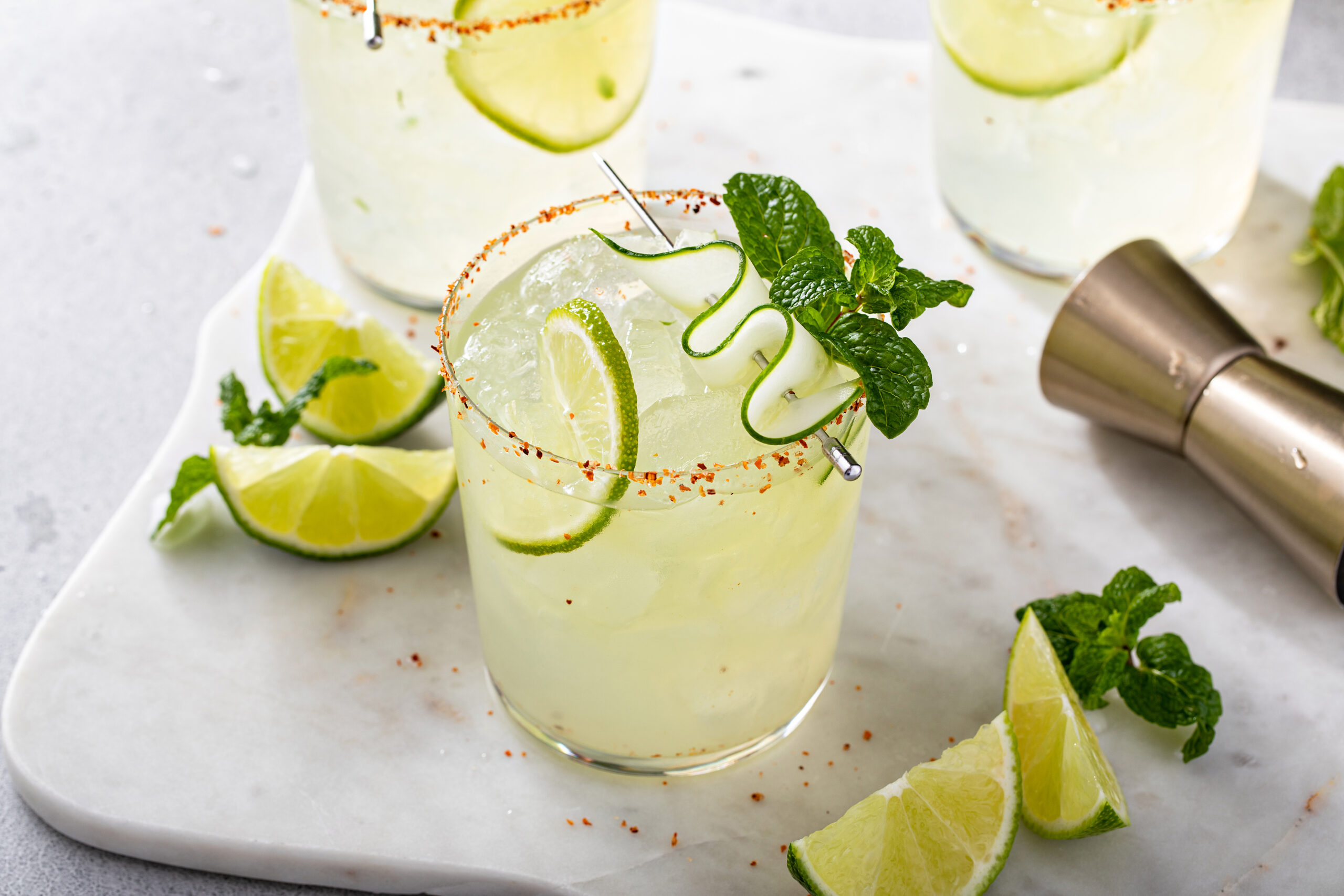 spicy cucumber mint margarita