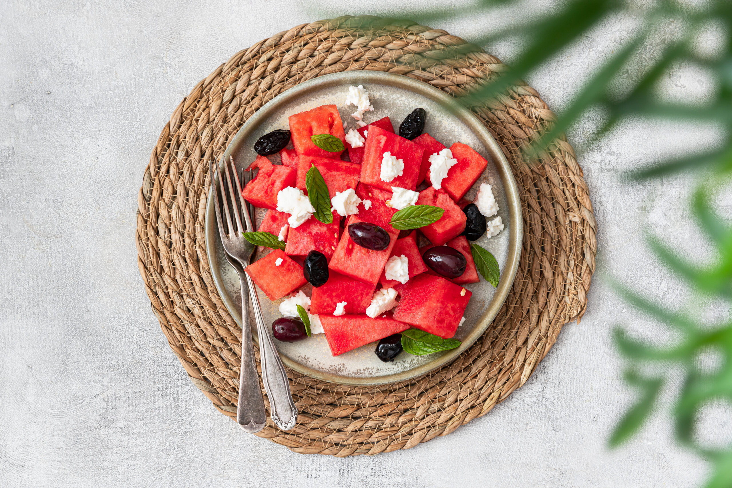olive watermelon salad