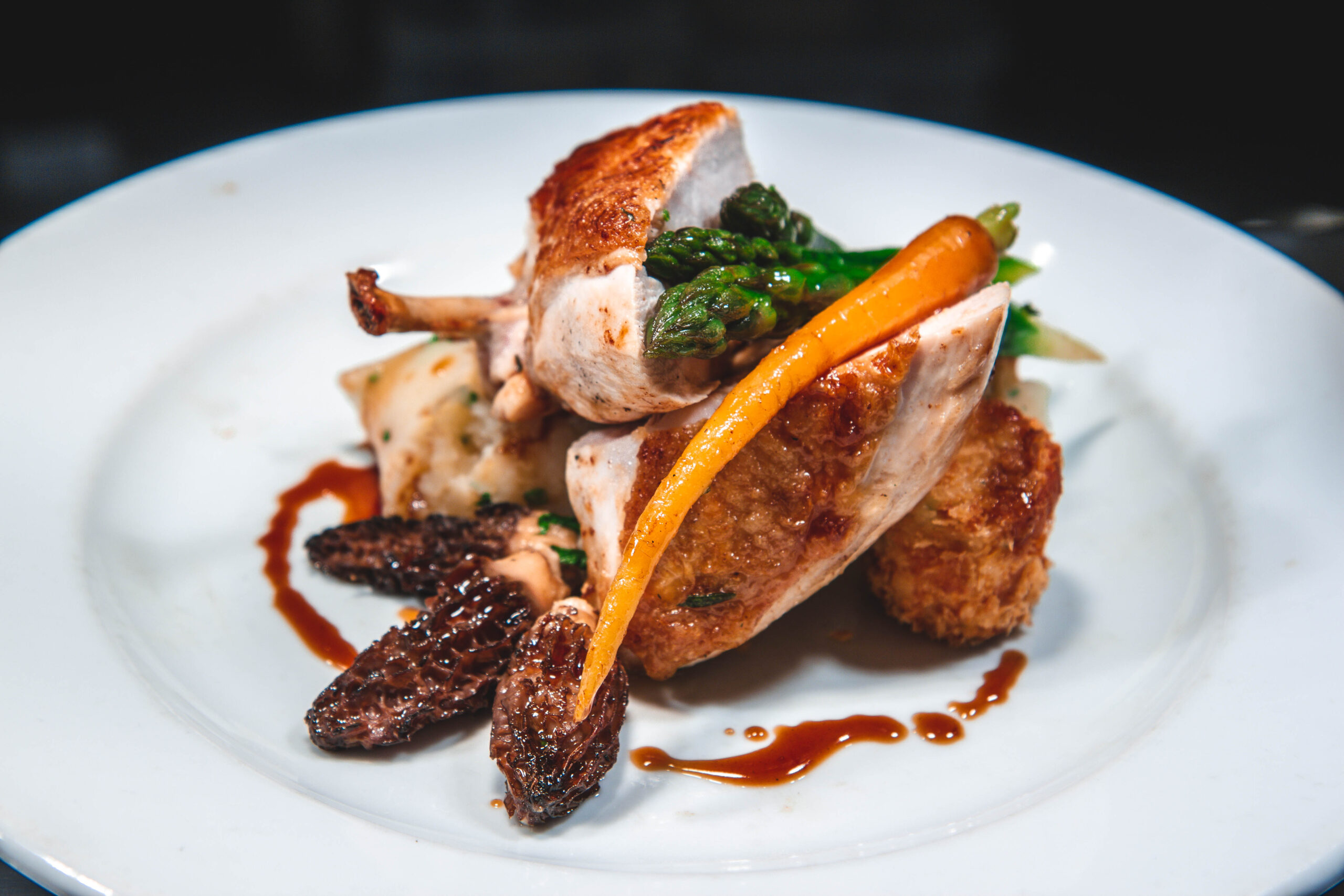 morel mushroom roasted chicken