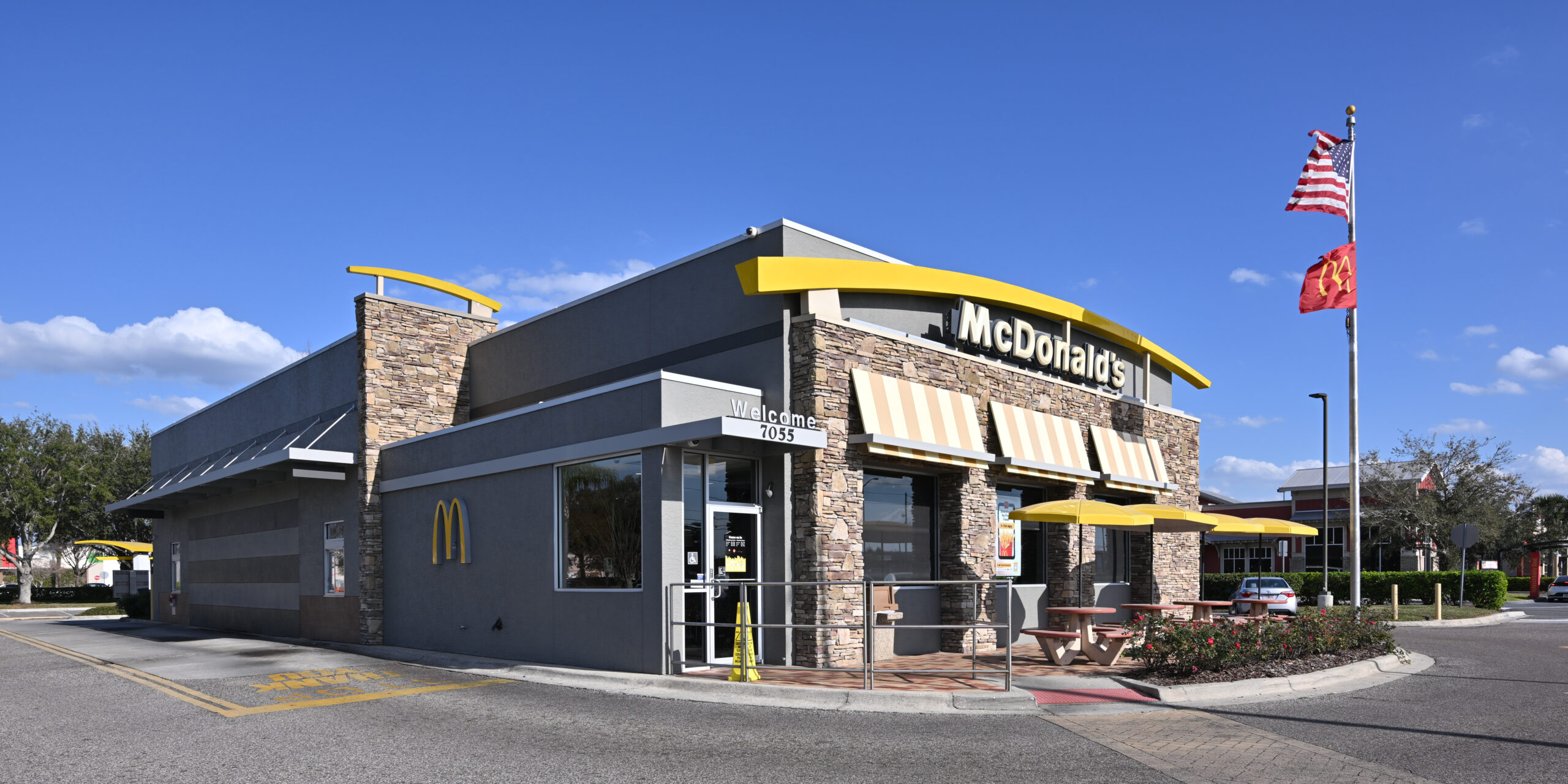 A McDonalds restaurant in Orlando, Florida. Fast food trivia.