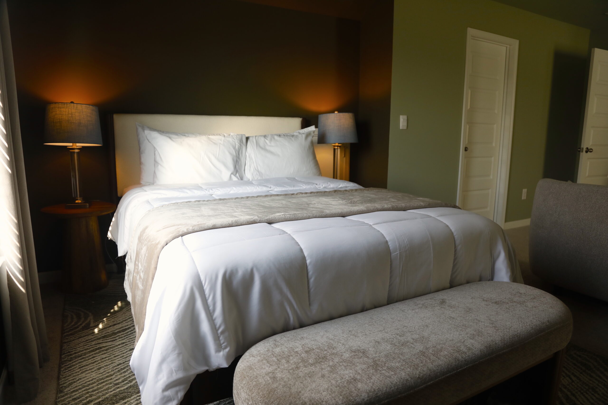 Besan Boucle Bed Frame
