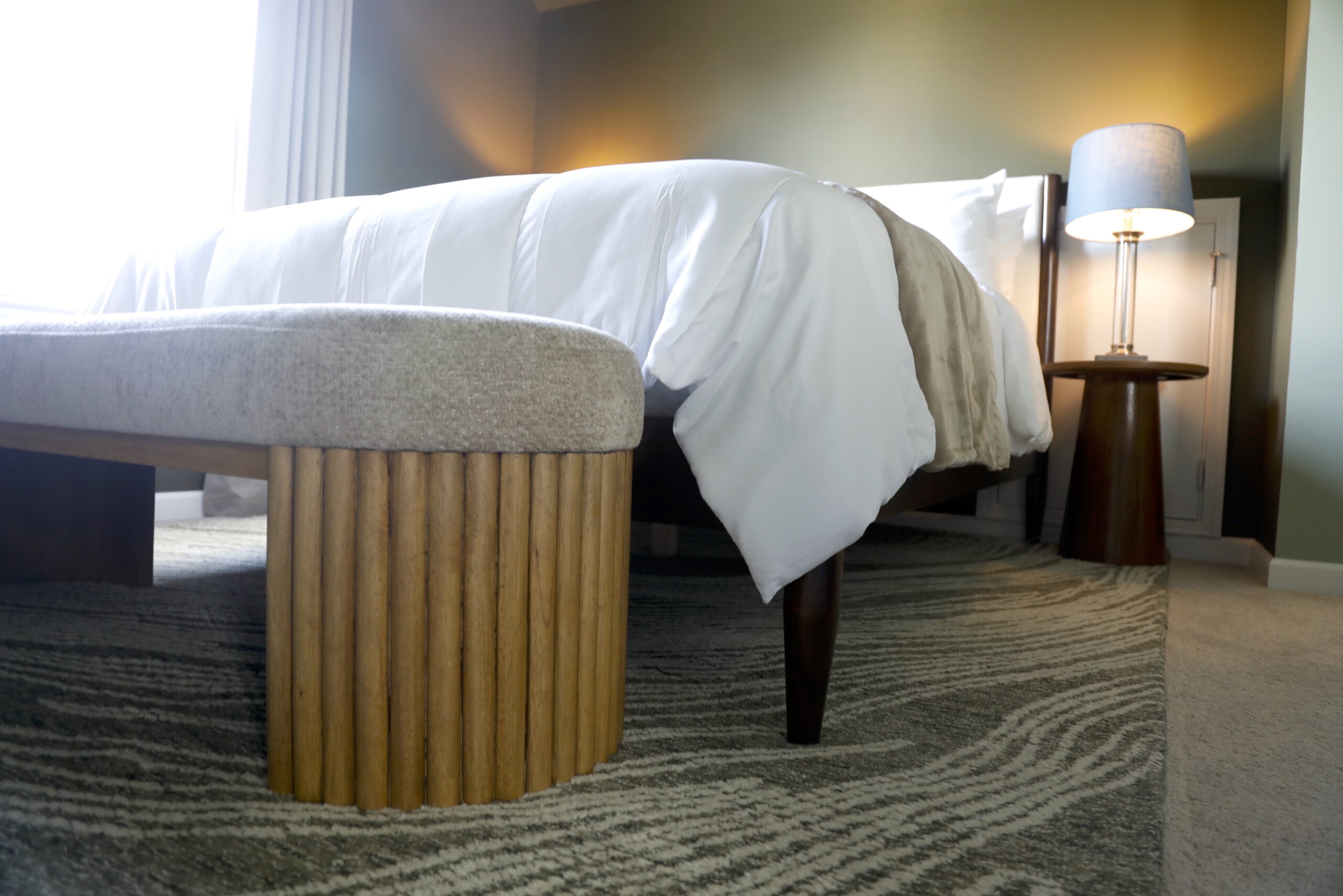 Besan boucle bed frame