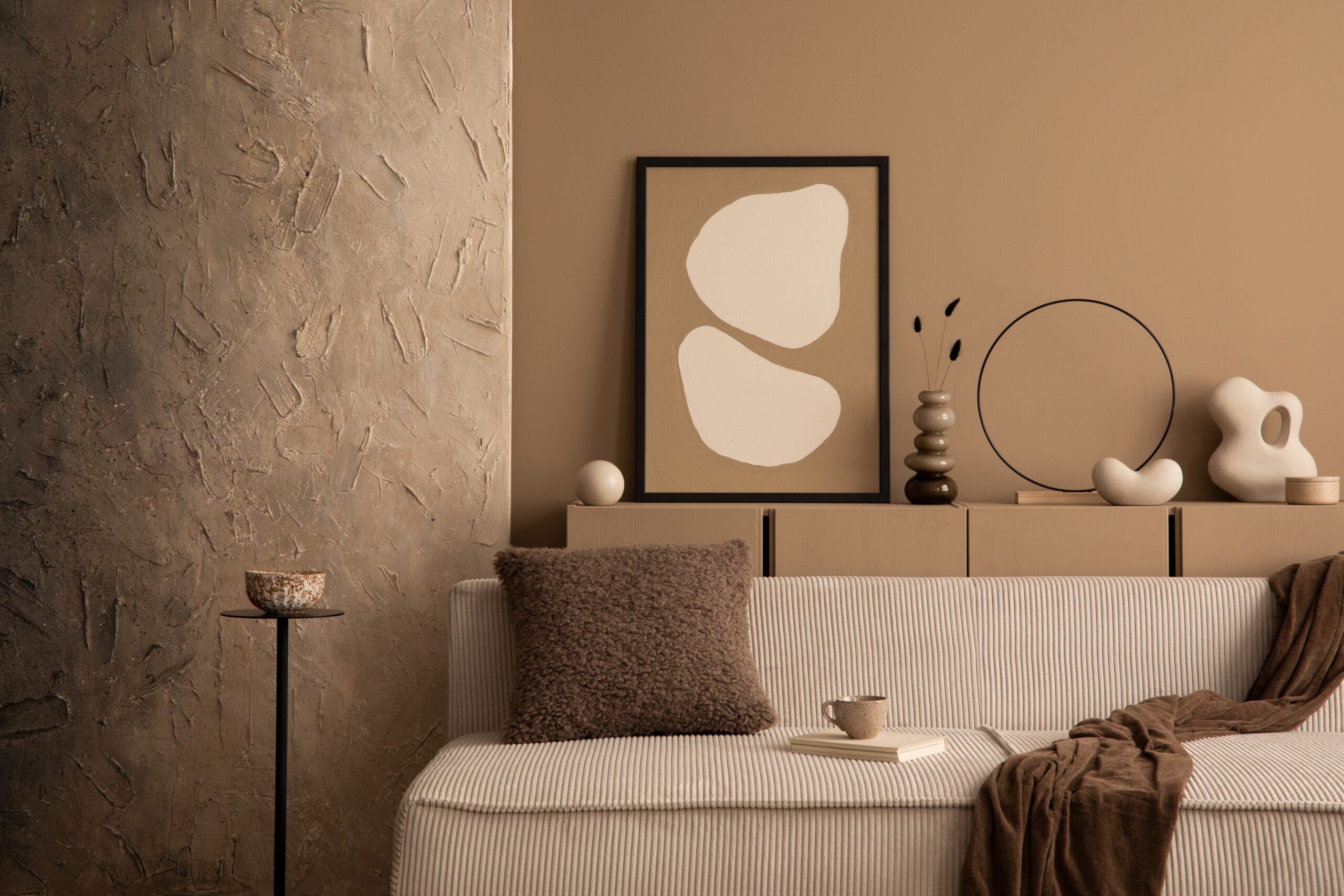 mocha and cream interior design