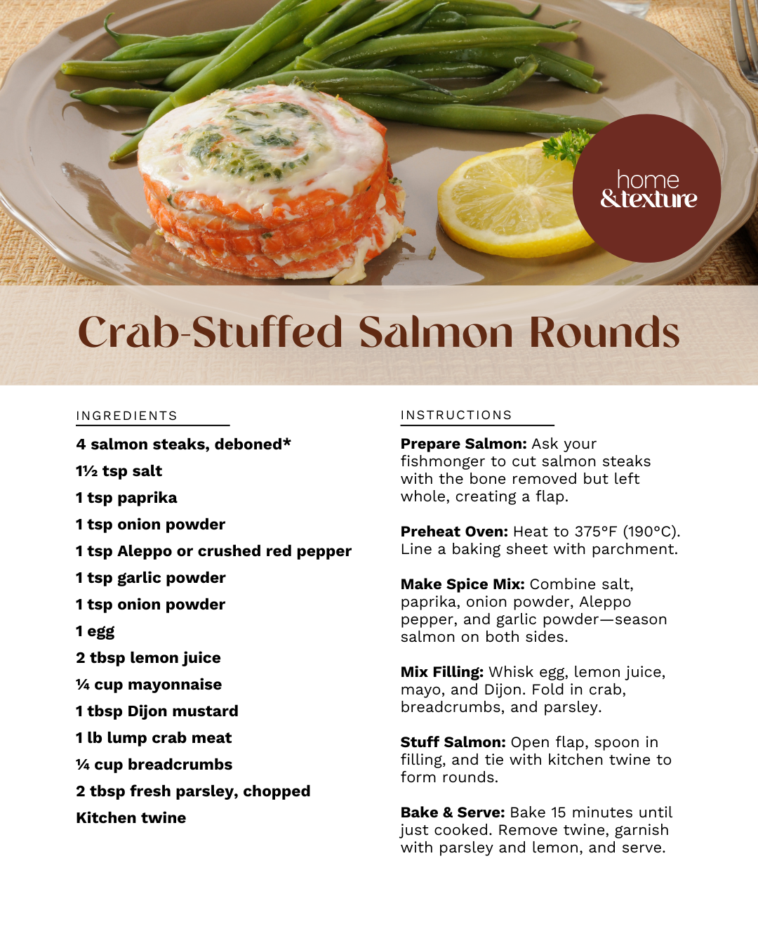 Crab Stuffed Salmon Rounds Recipe